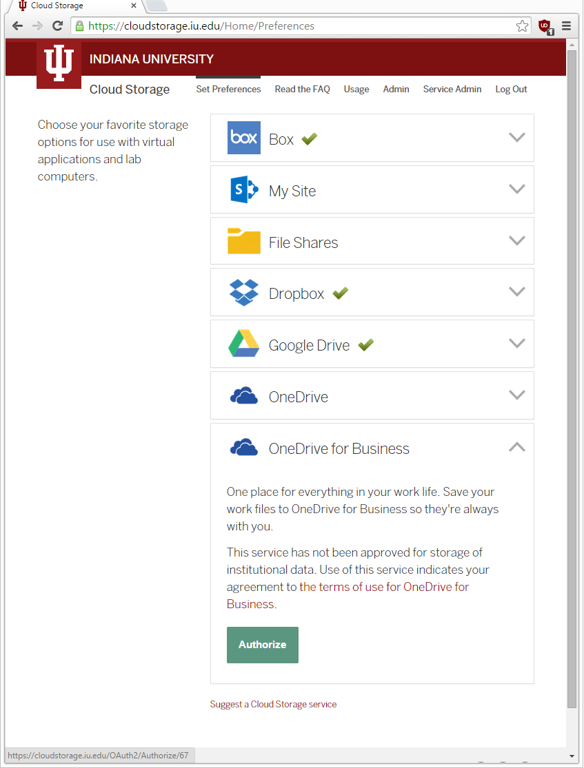 Storage Preferences Preview