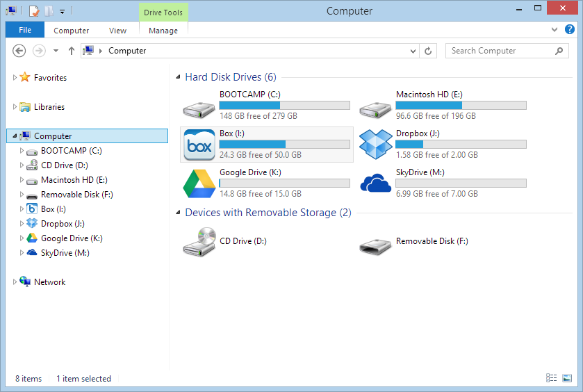 Mounted Drives Preview